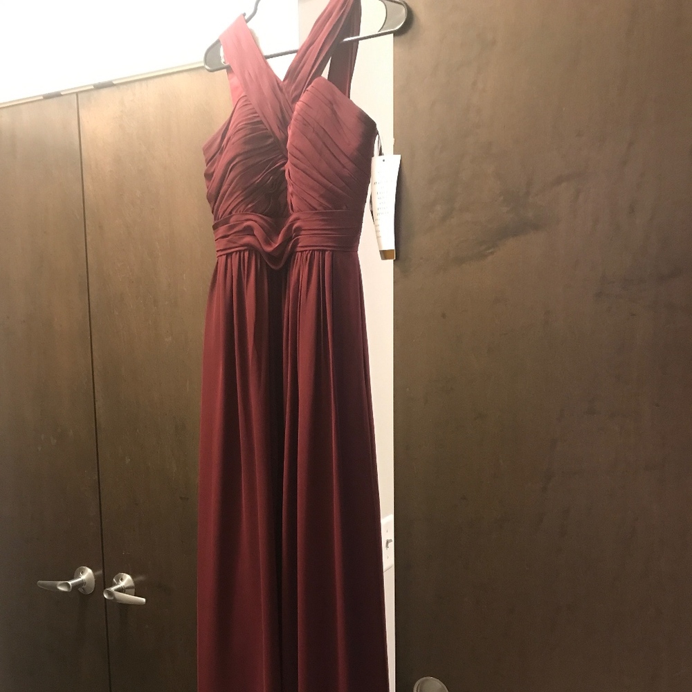 Bridesmaid Dress Wine Colored
